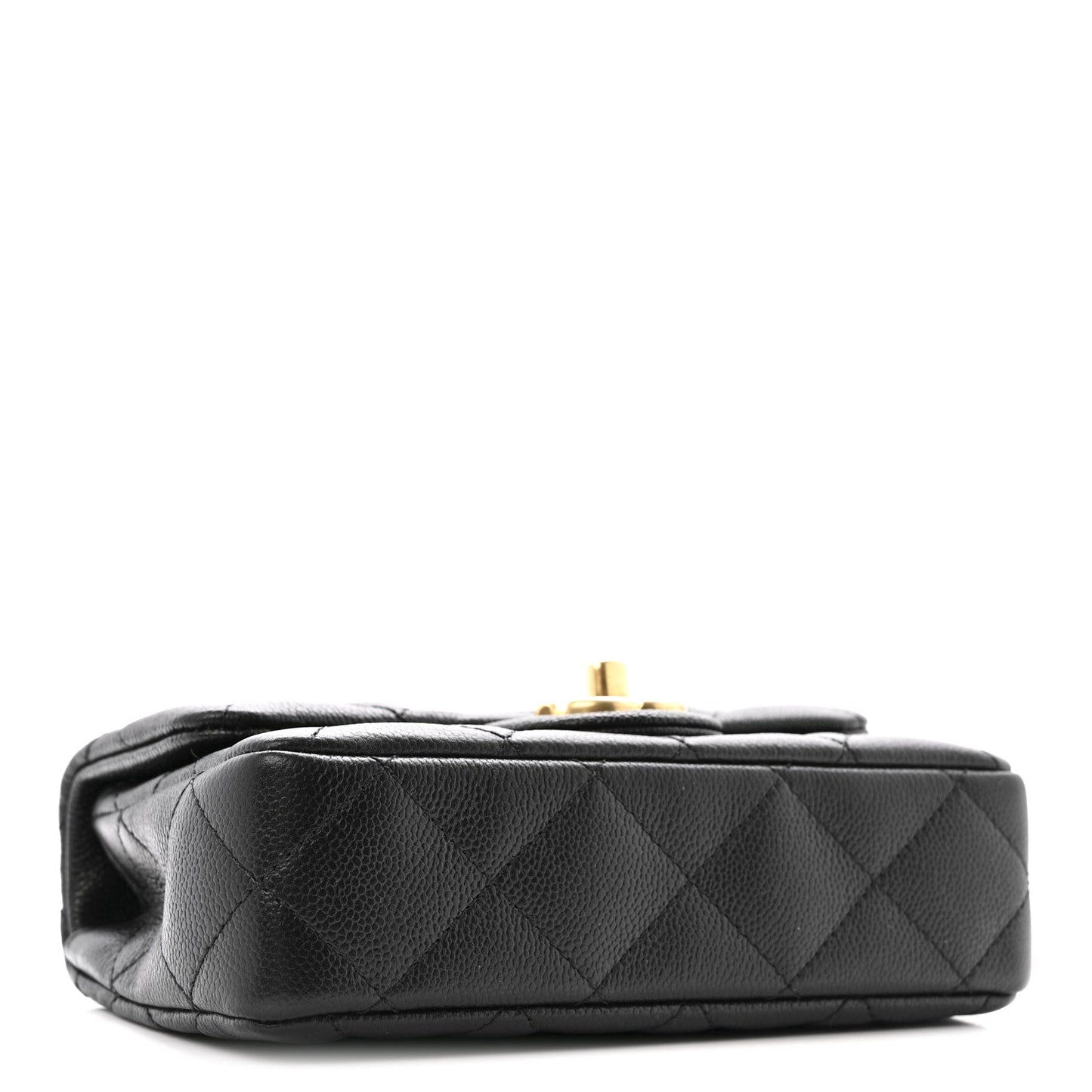 Caviar Quilted Mini Sweetheart Rectangular Flap Black