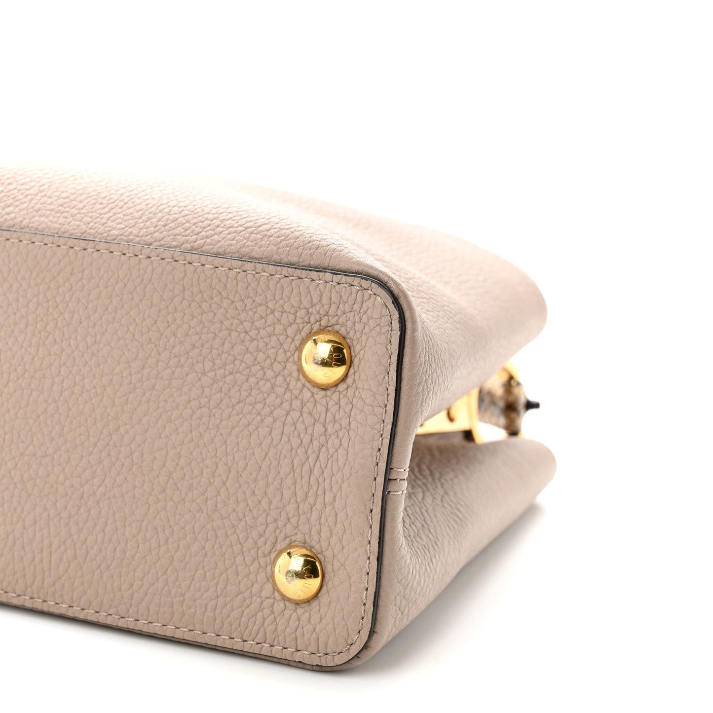 Taurillon Snakeskin Capucines PM Galet