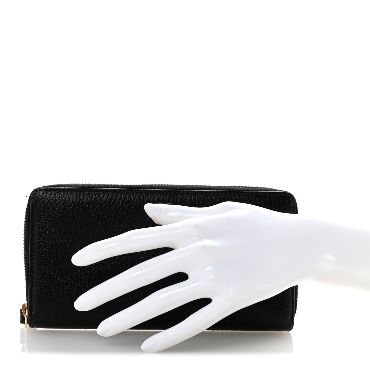 Dollar Calfskin GG Marmont Zip Around Wallet Black