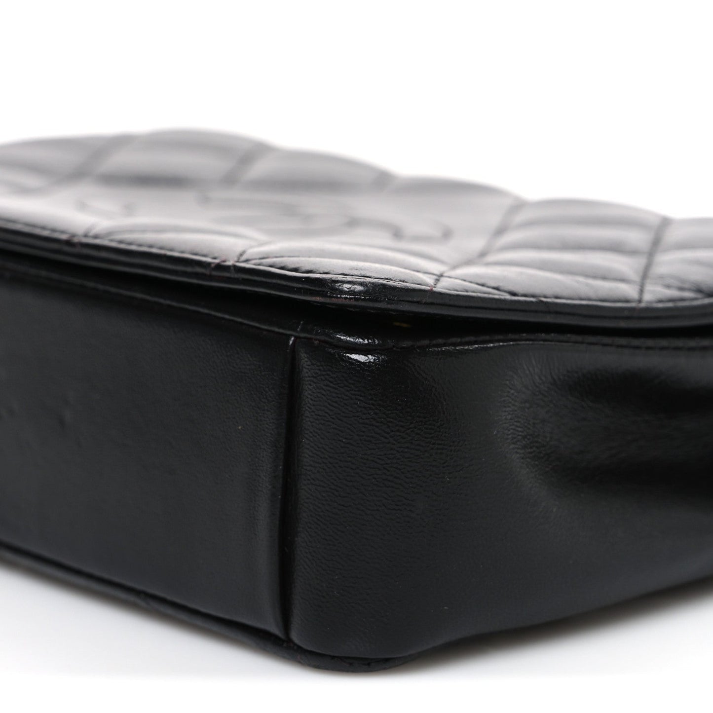 Lambskin Quilted Medium Diamond CC Flap Black