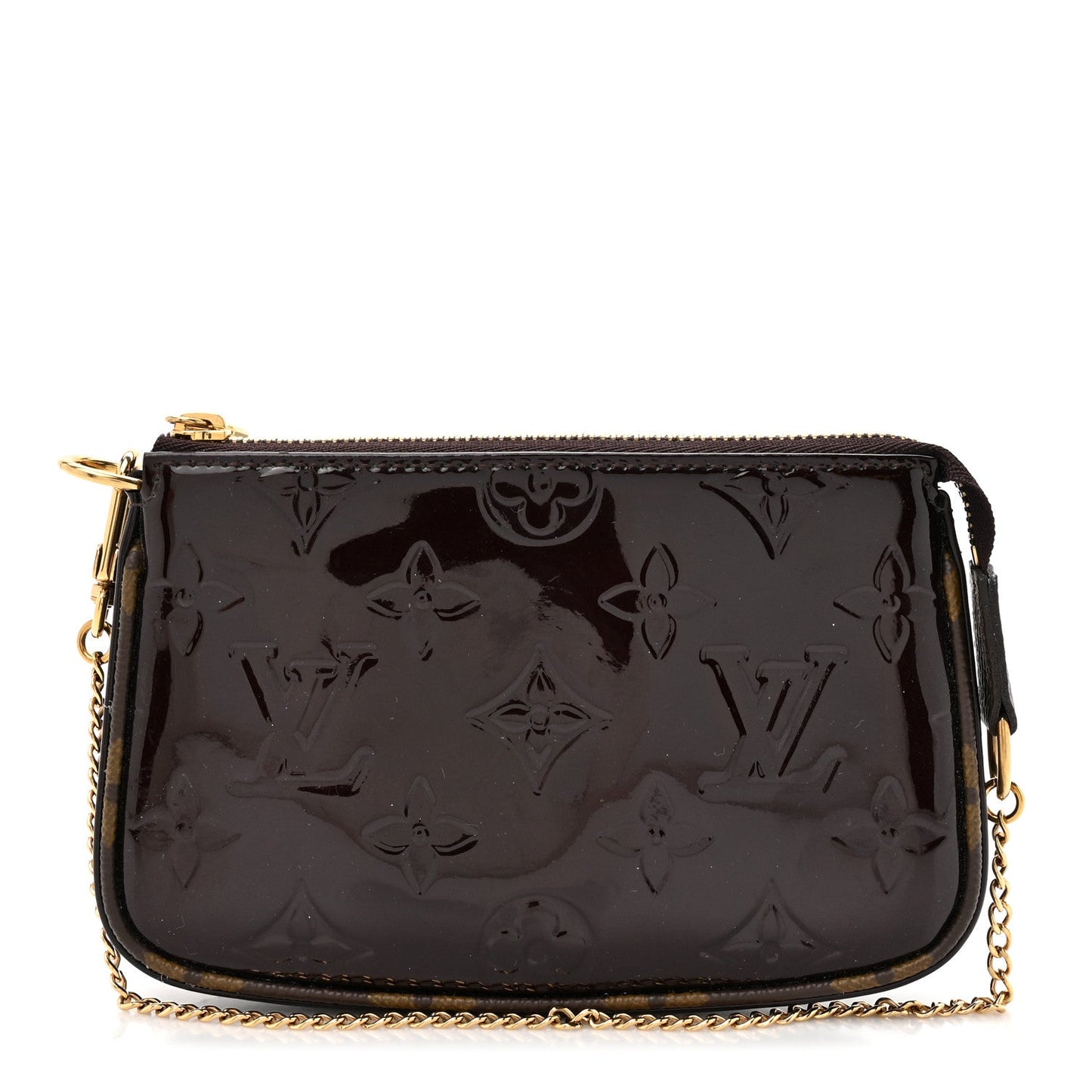 Vernis Monogram Mini Pochette Accessories Amarante