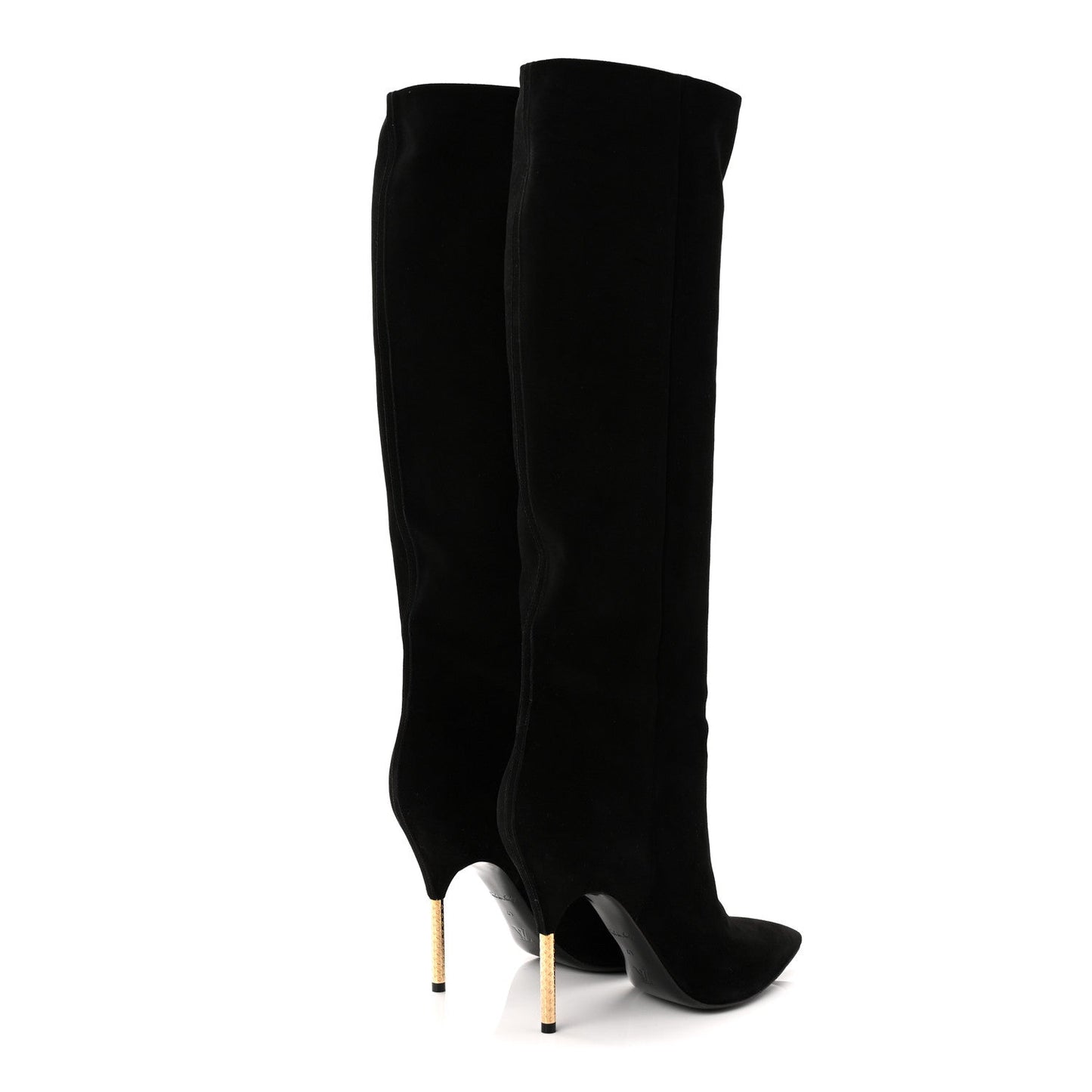 Suede High Boots 41 Black