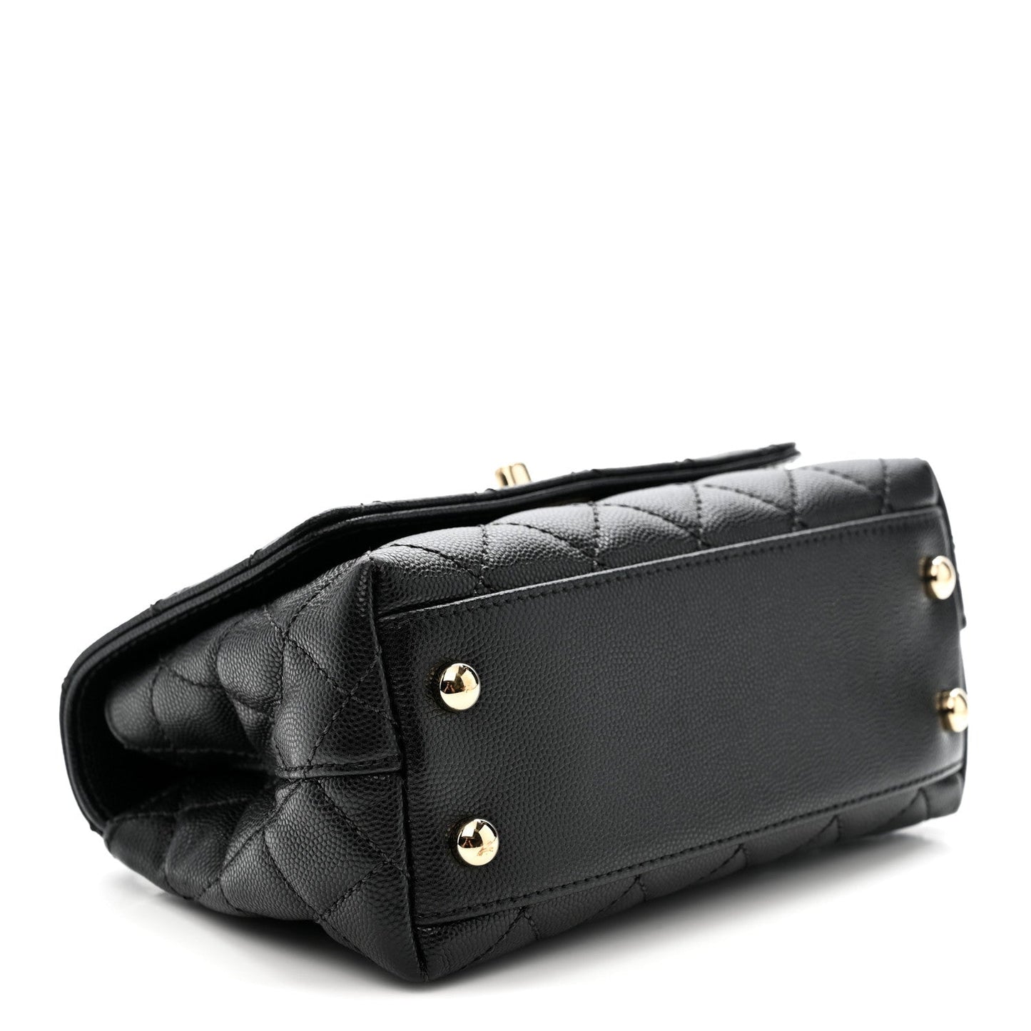 Caviar Quilted Extra Mini Coco Handle Flap Black