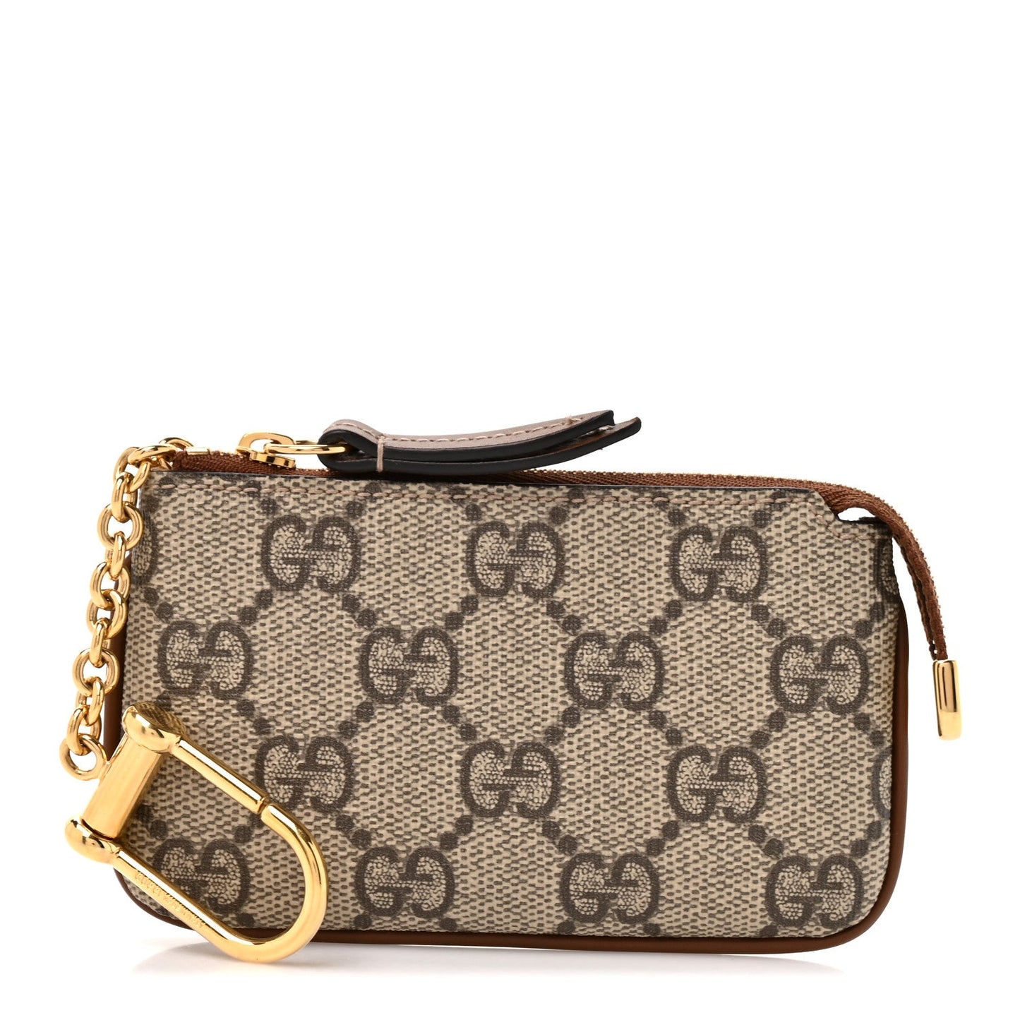 GG Supreme Monogram Key Case Beige Ebony Cuir