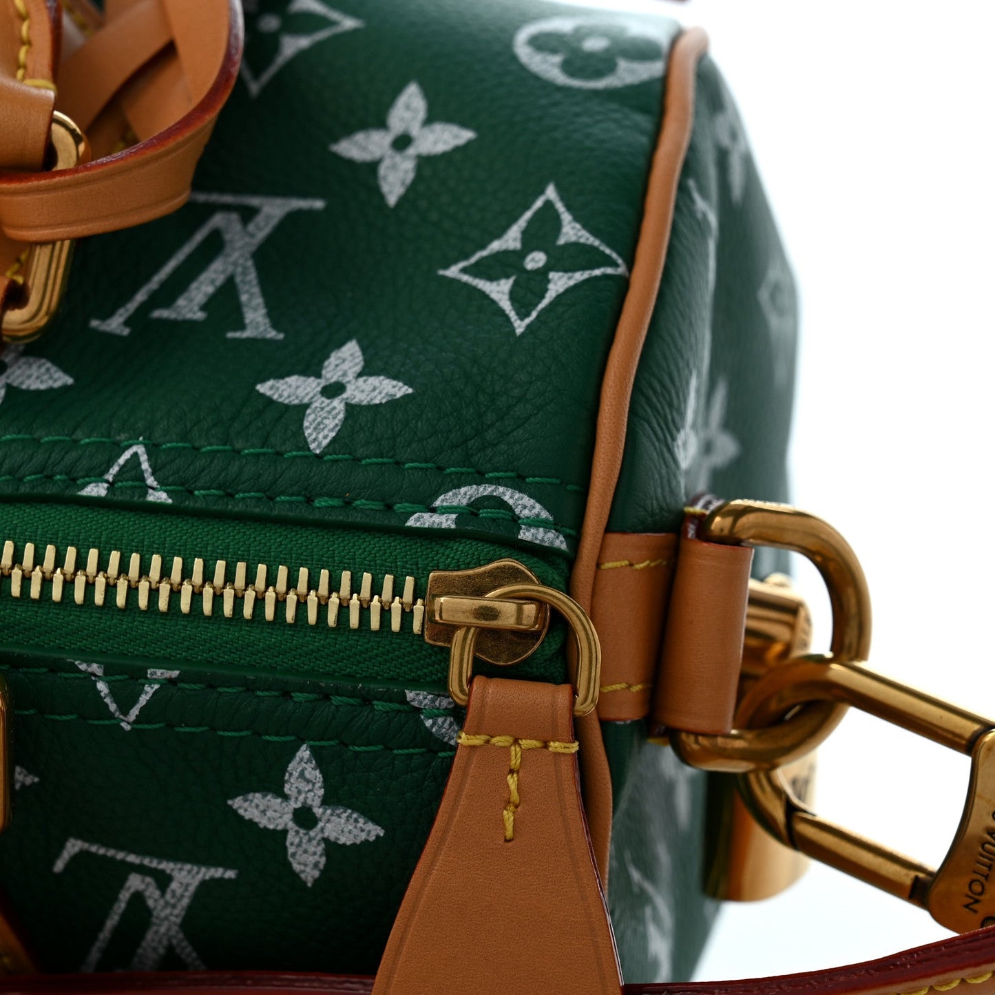 Calfskin Monogram Speedy P9 Bandouliere 25 Green