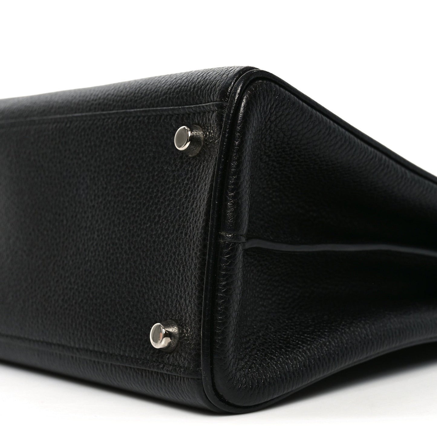 Grainy Calfskin Medium Zumi Top Handle Bag Black