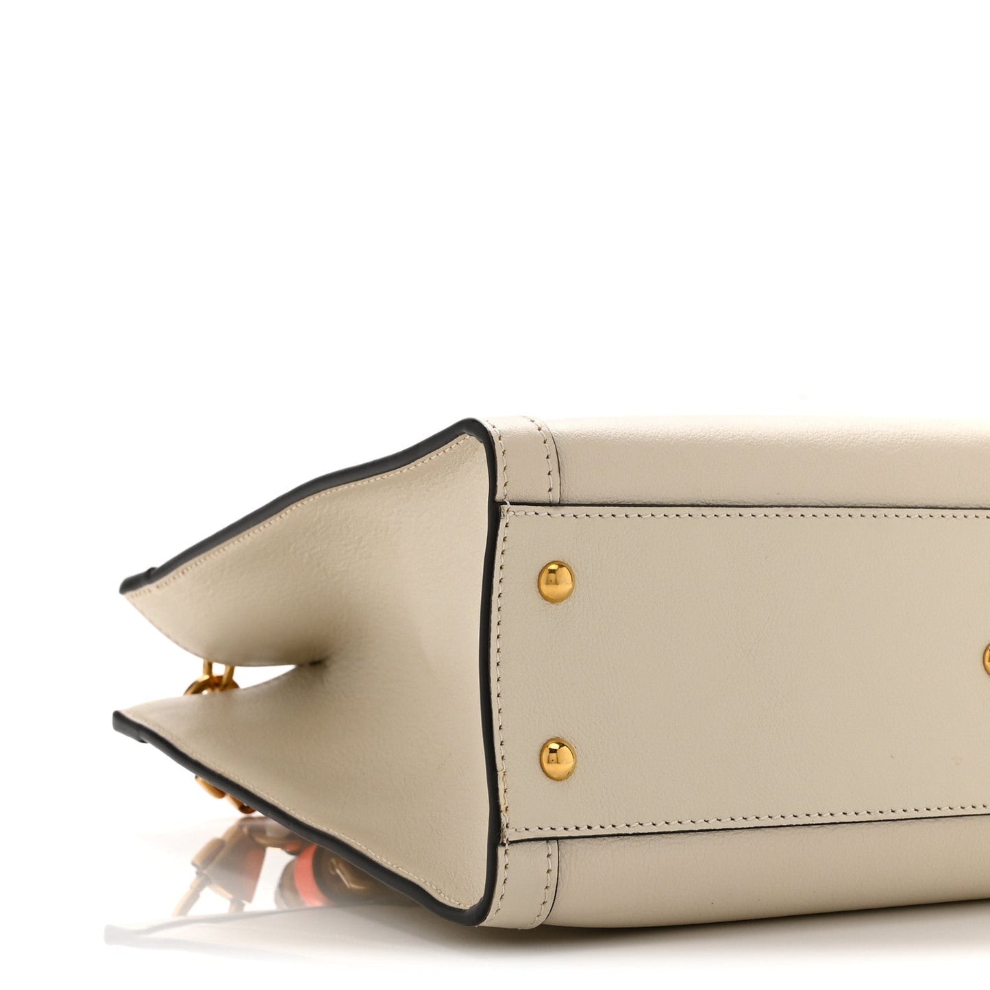 Wonka Grain Calfskin Small Diana Tote Bag Mystic White Cuir