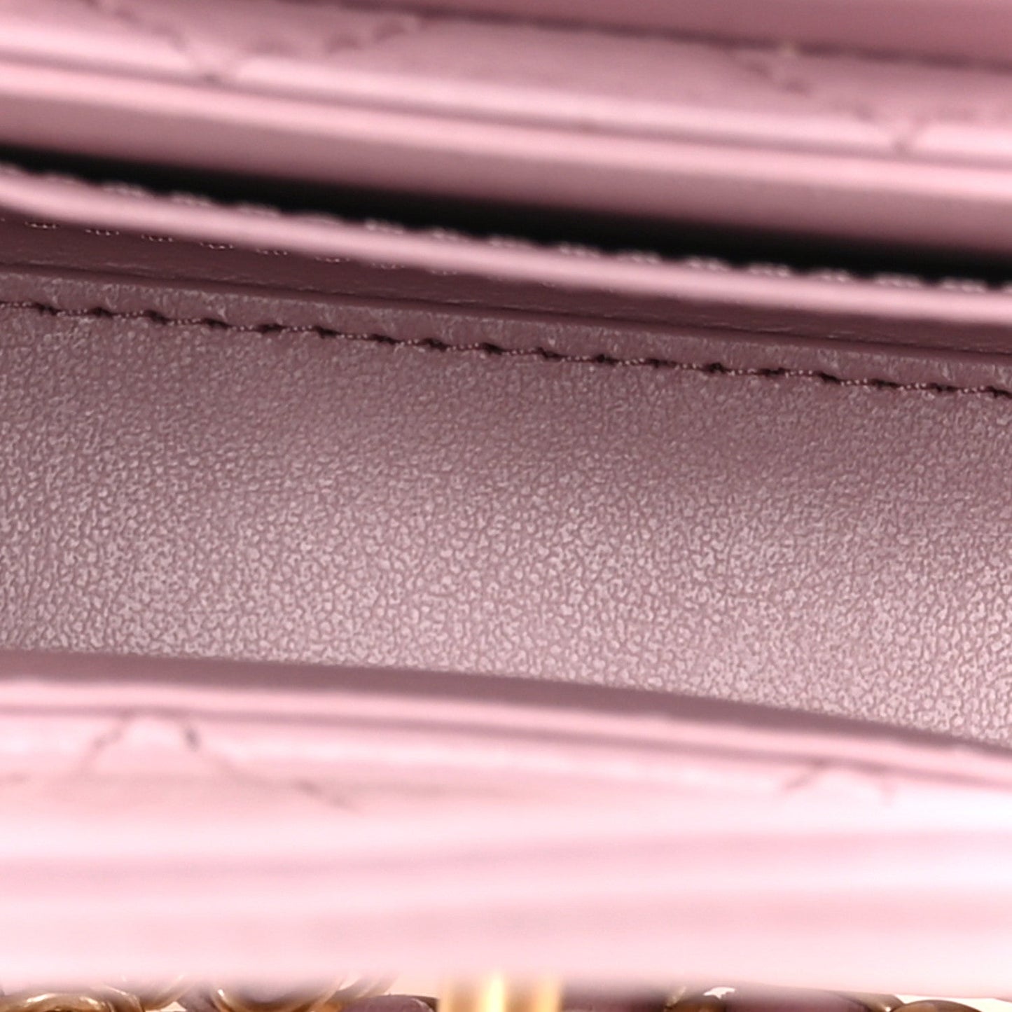 Shiny Aged Calfskin Quilted Mini Nano Kelly Shopper Pink