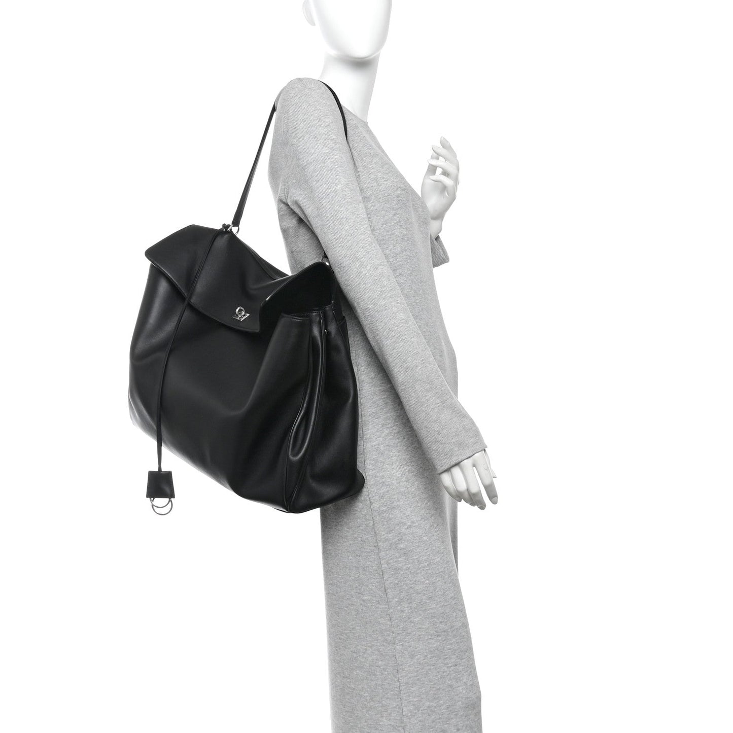 Smooth Calfskin Rodeo XL Top Handle Handbag Black Black