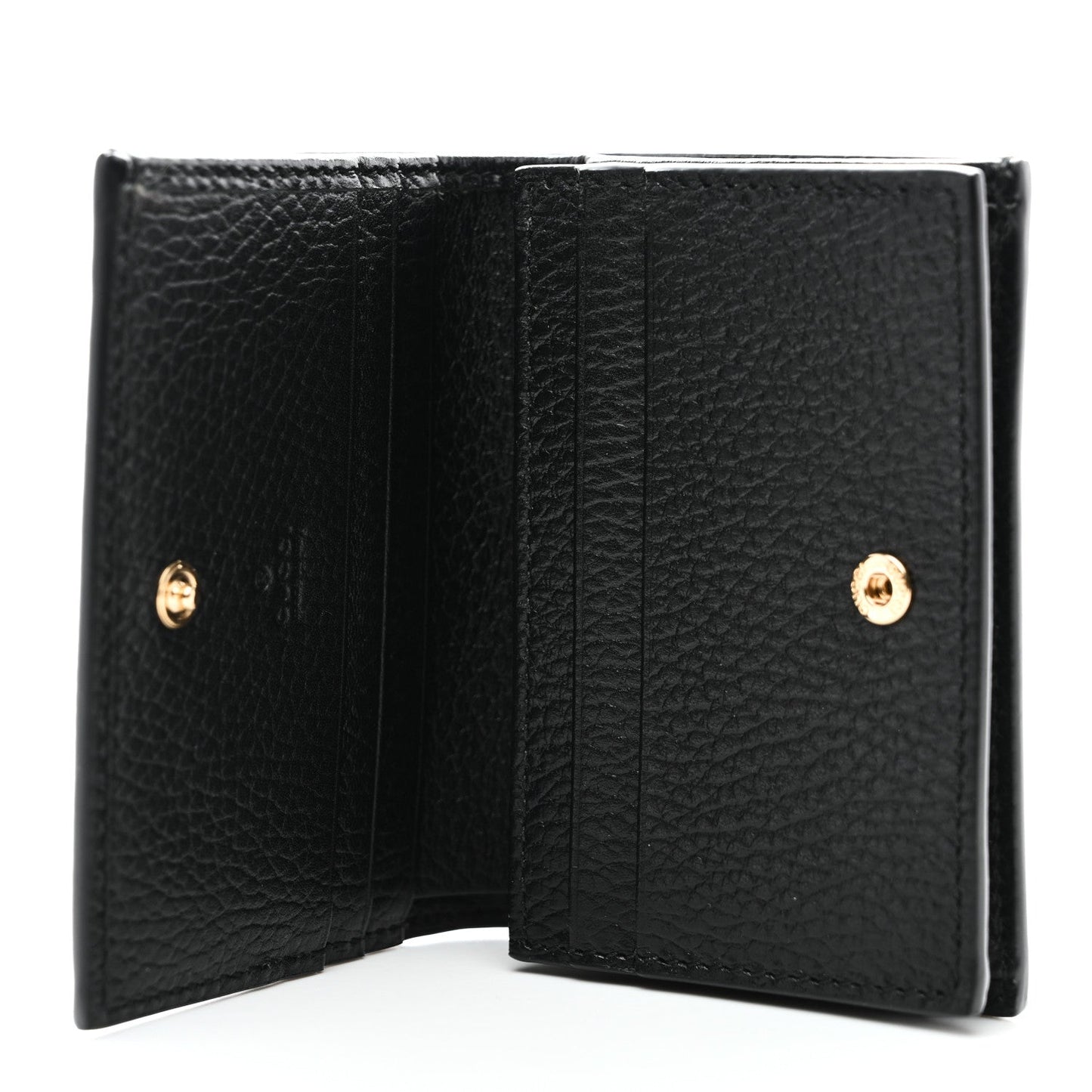 Dollar Calfskin GG Supreme Monogram GG Marmont Card Case Black Beige Ebony