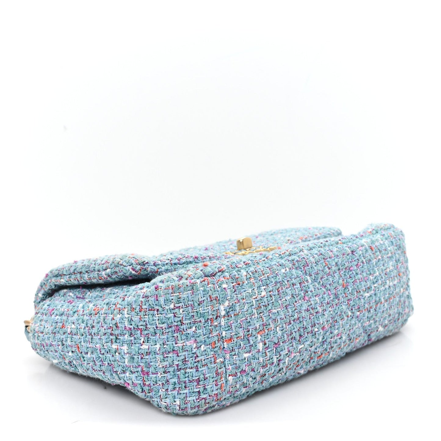 Tweed Quilted Medium Chanel 19 Flap Blue Multicolor