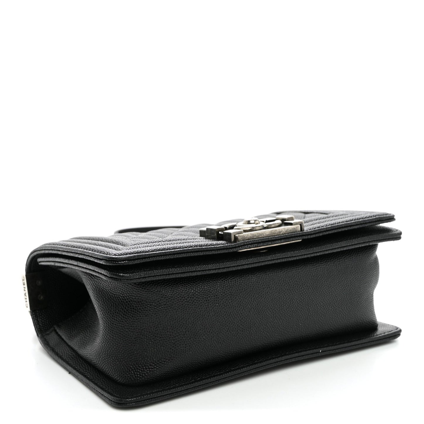 Caviar Quilted Small Boy Flap Black