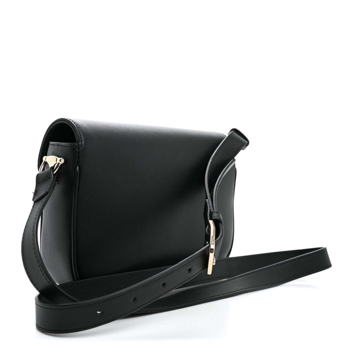 Arabella Calfskin Horsebit 1955 Shoulder Bag Black