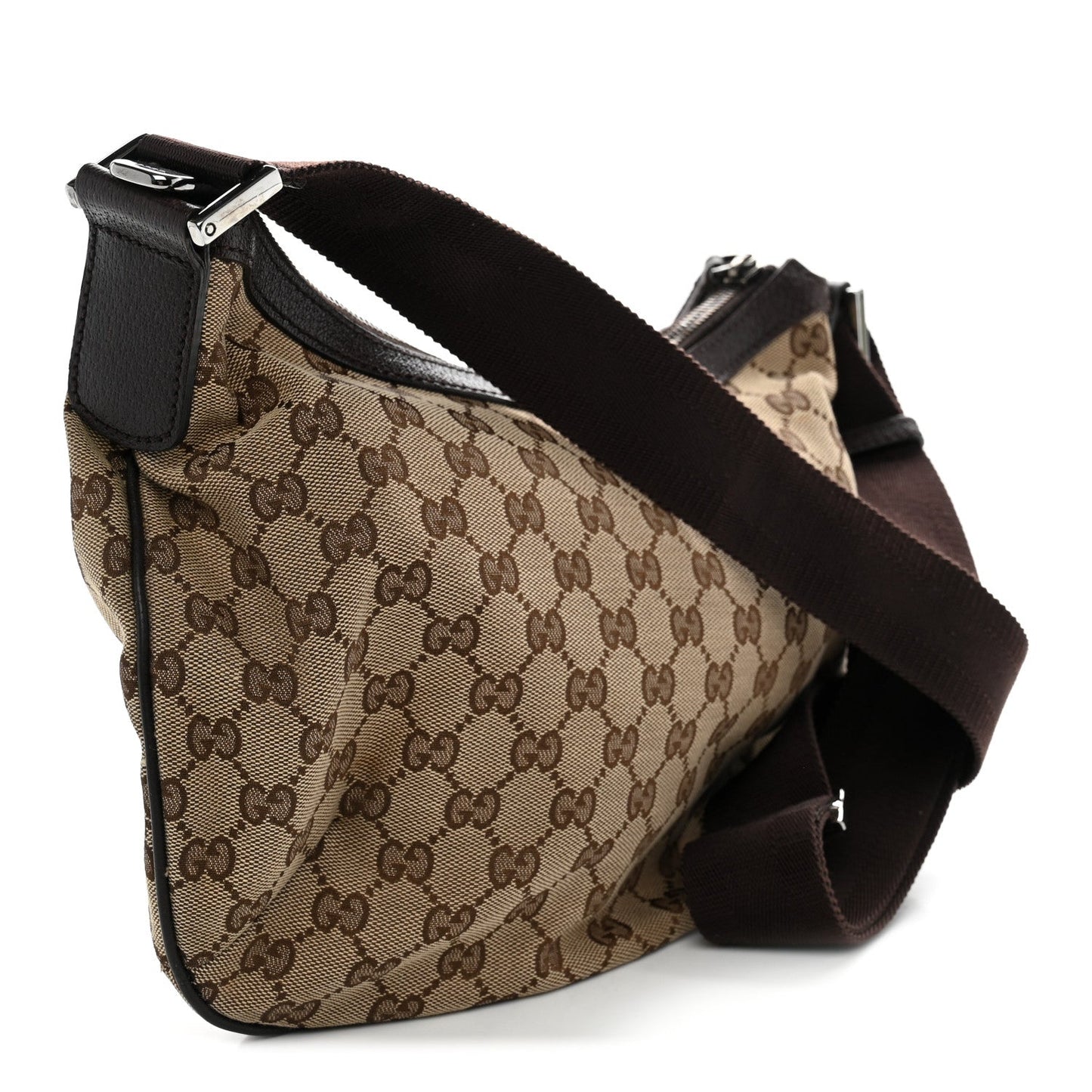 Monogram Medium Half Moon Hobo Dark Brown