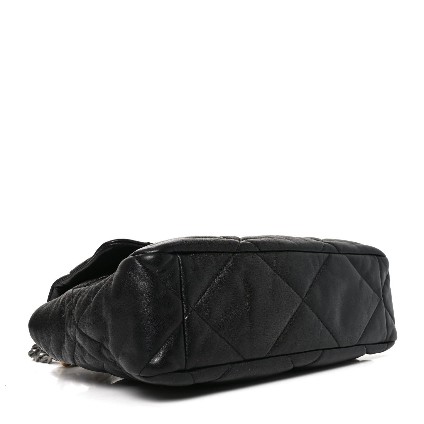 Goatskin Quilted Large Chanel 19 Flap Black