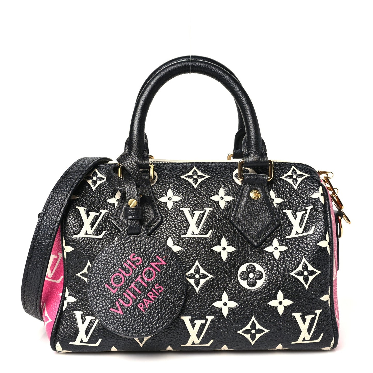Empreinte Monogram Spring in the City Speedy Bandouliere 20 Black White Pink