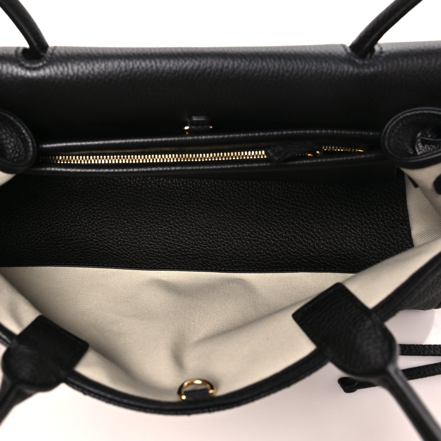 Grained Calfskin Stitched Urban Essentials Small Shopping Bag Black