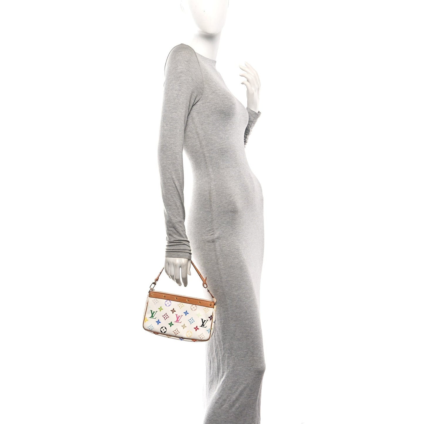 Monogram Multicolor Pochette Accessories White