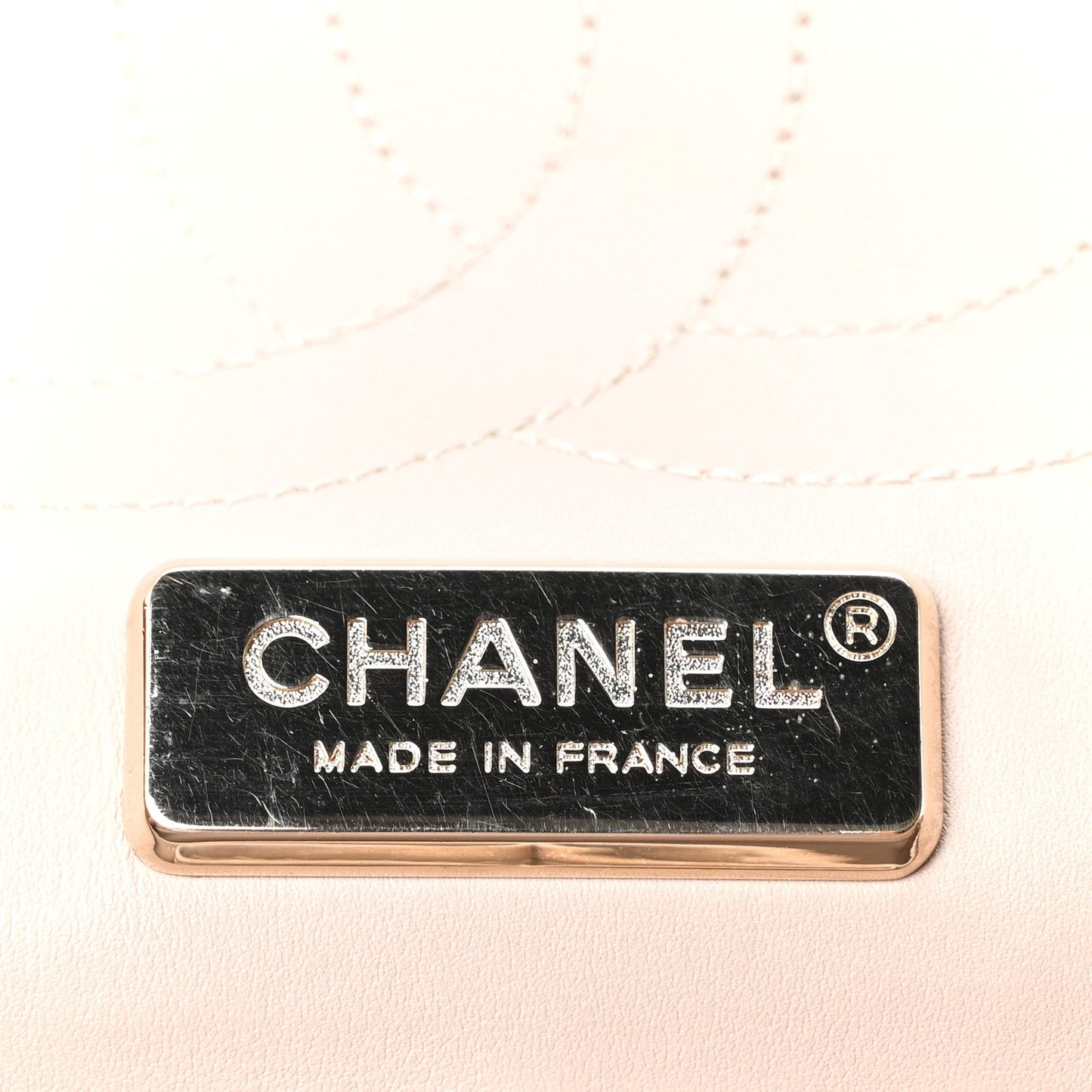 Metallic Snakeskin Jumbo Double Flap Light Beige