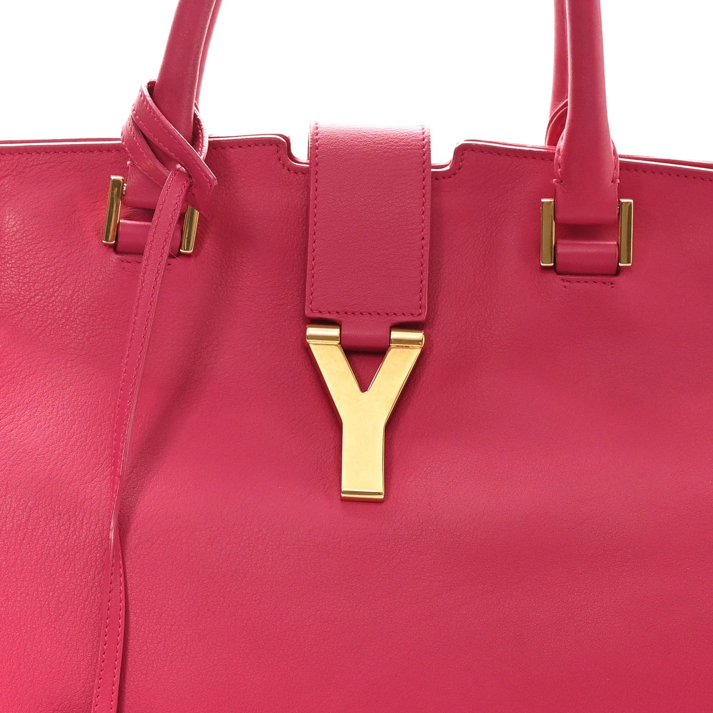 Calfskin Large Classic Y Cabas Fuchsia