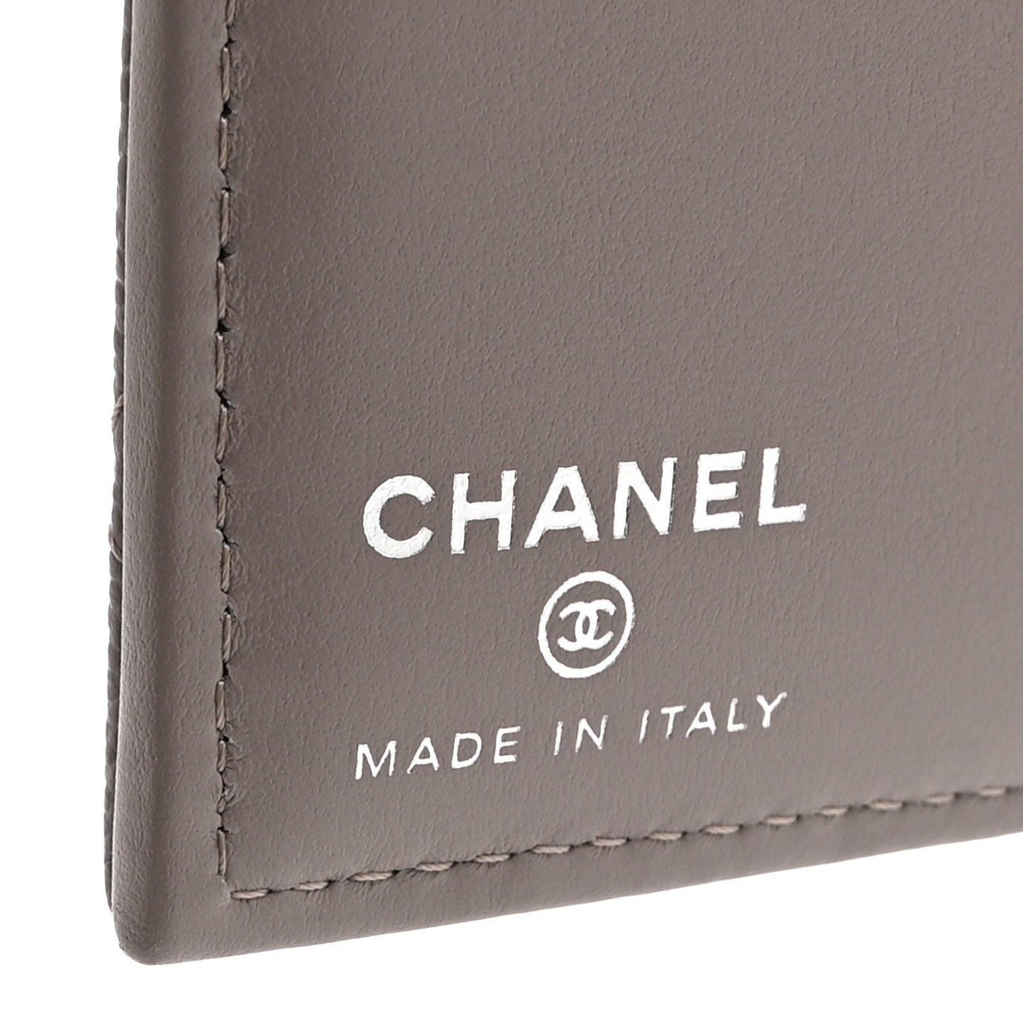 Caviar Quilted Passport Holder Grey