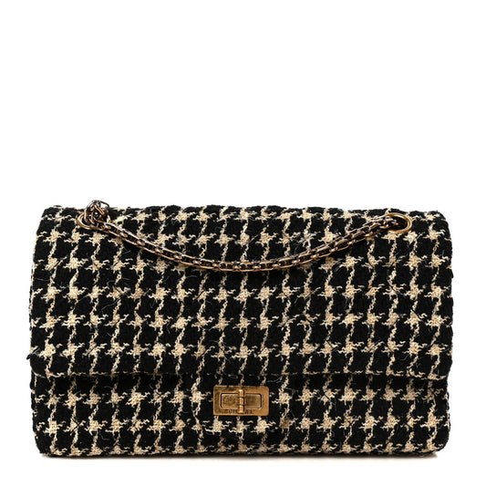 Fantasy Tweed 2.55 Reissue 225 Flap Black White