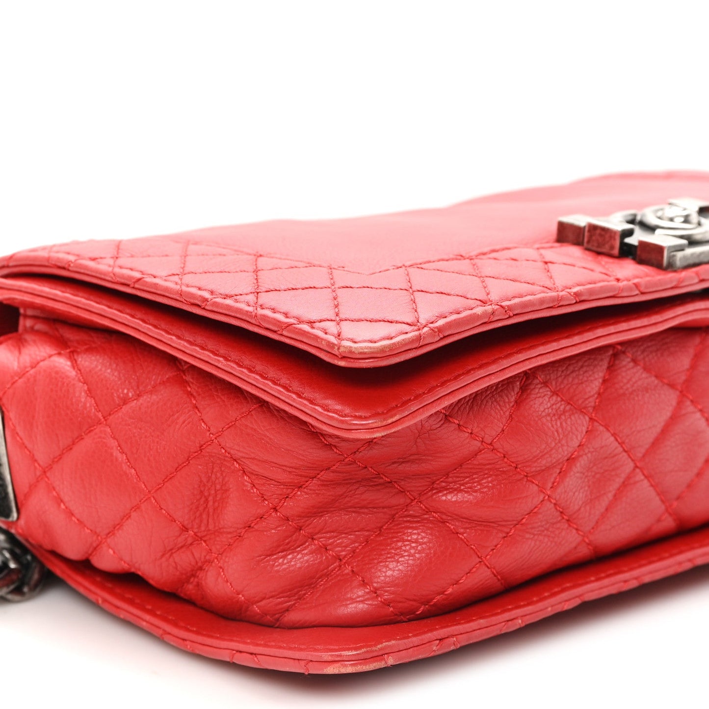 Calfskin Medium Boy Reverso Flap Red
