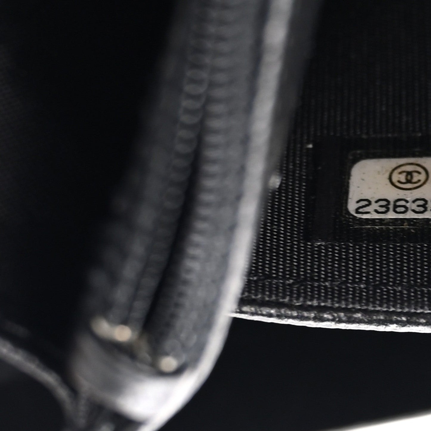 Caviar Quilted Boy Wallet On Chain WOC So Black