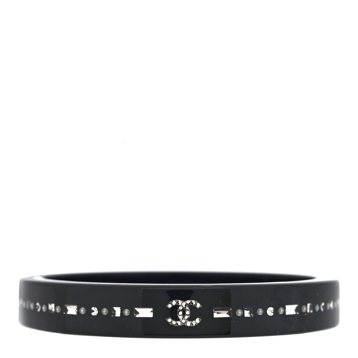 Resin Crystal CC Bangle Black