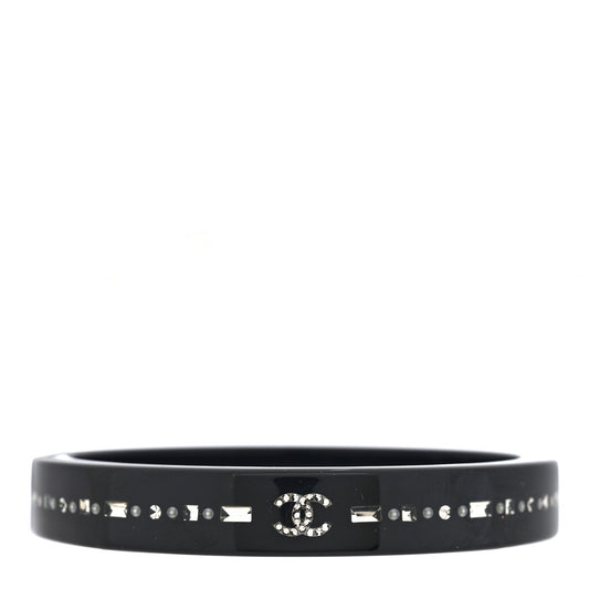 Resin Crystal CC Bangle Black