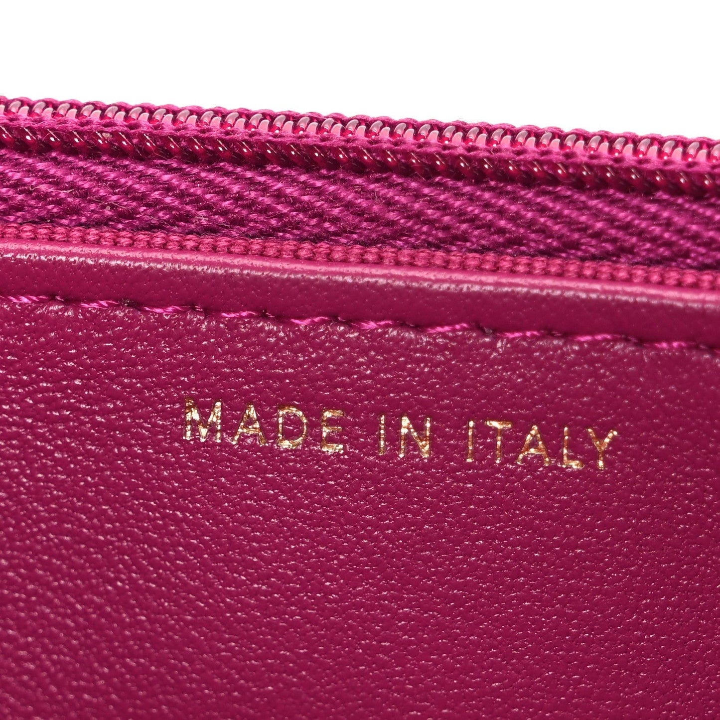 Tweed Quilted Wallet On Chain WOC Fuchsia Purple