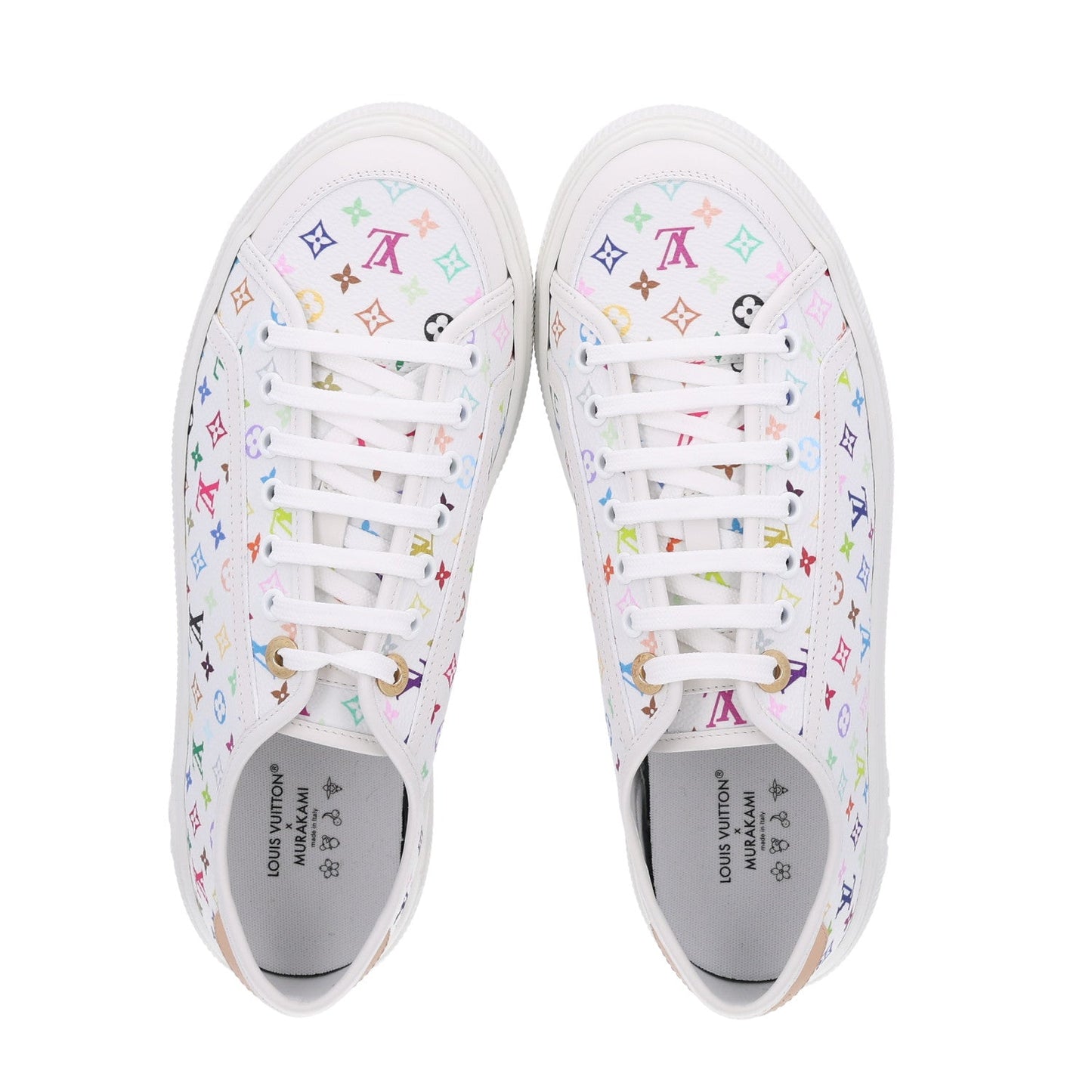 LV X TM Calfskin Monogram Multicolor Lagoon Sneakers 40 White