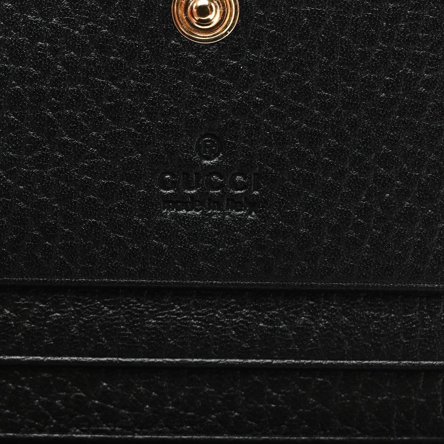 Dollar Calfskin GG Supreme Monogram GG Marmont Card Case Black Beige Ebony