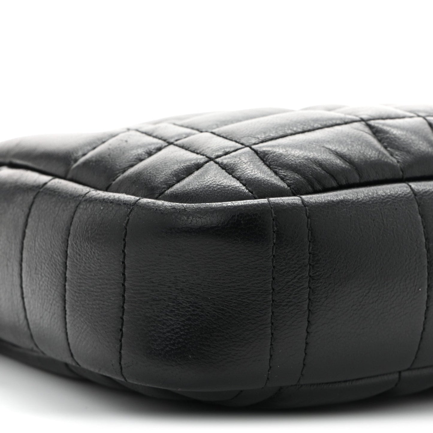 Calfskin Quilted Small Lola Camera Bag Black