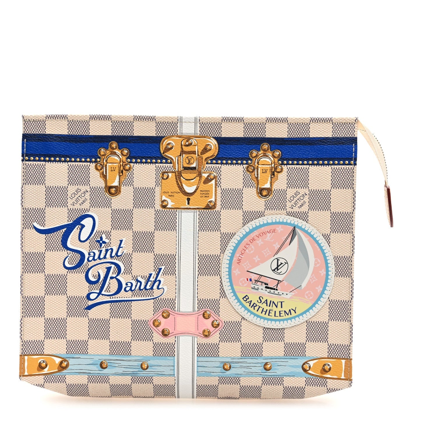 Damier Azur Summer Trunks Saint Barths Toiletry Pouch 26