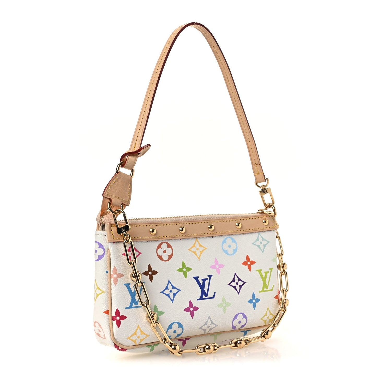 LV X TM Monogram Multicolor Pochette Accessories White