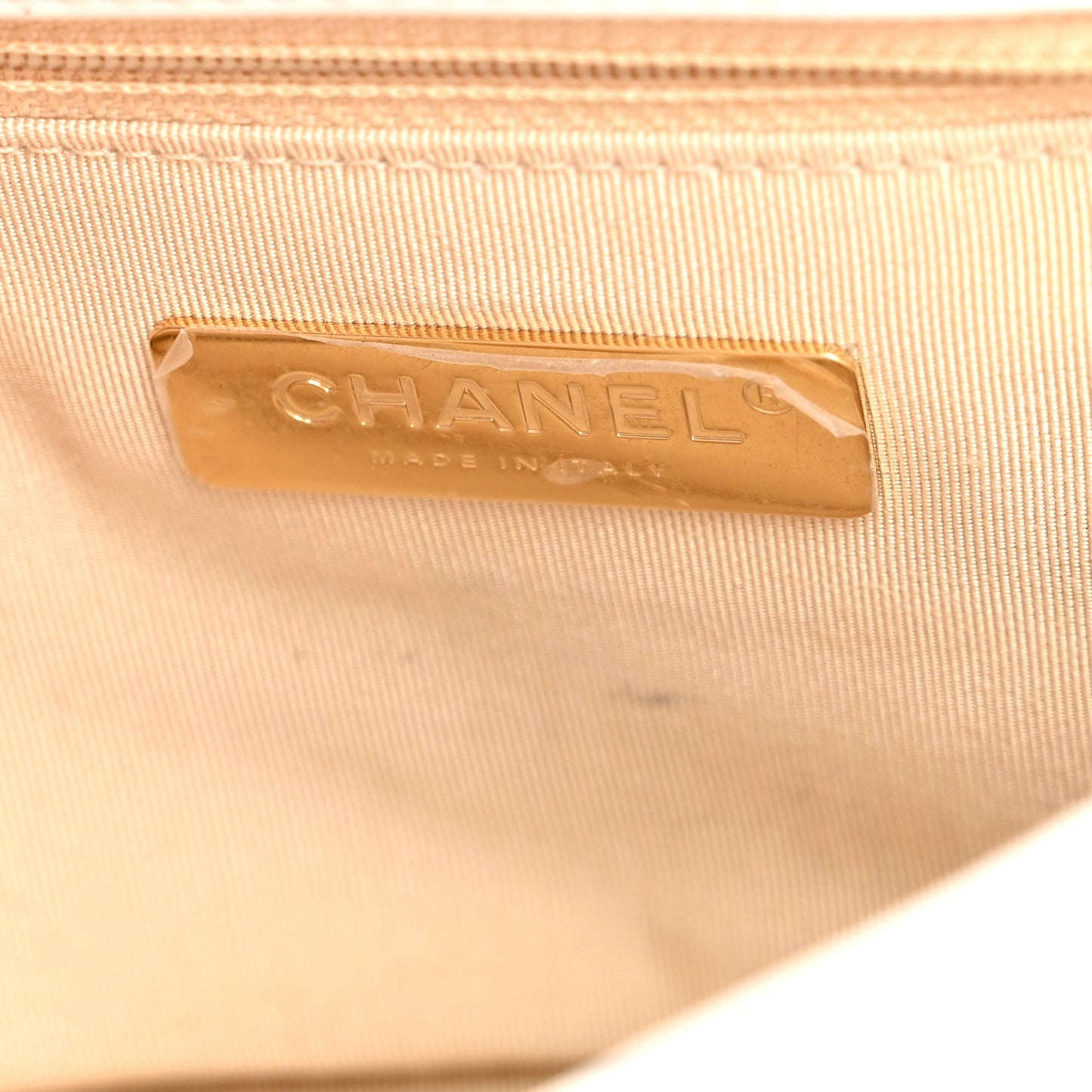 Lambskin Quilted Medium Chanel 19 Flap  White