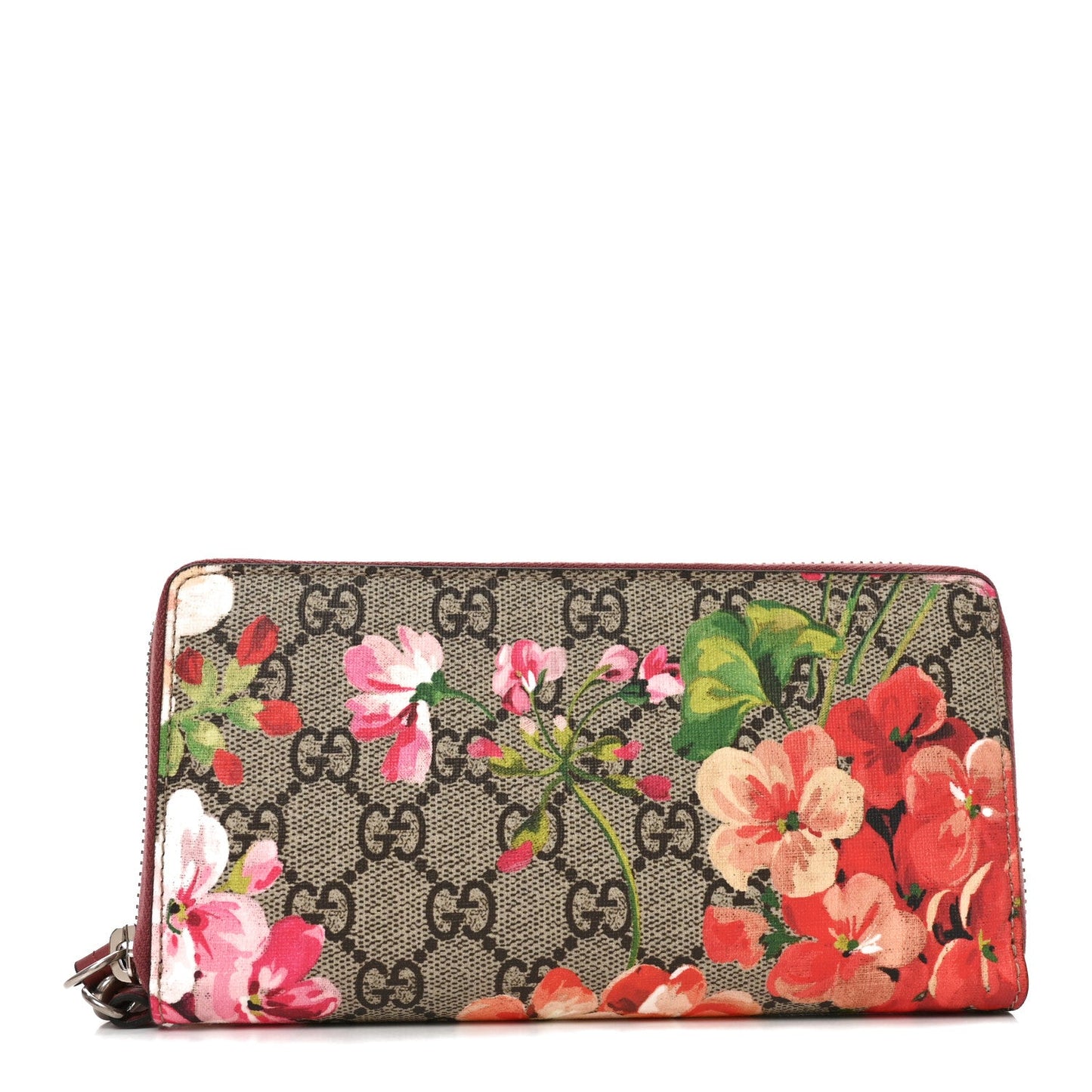 GG Supreme Monogram Blooms Wrist Wallet Beige Multicolor Beige Multicolor Dry Rose