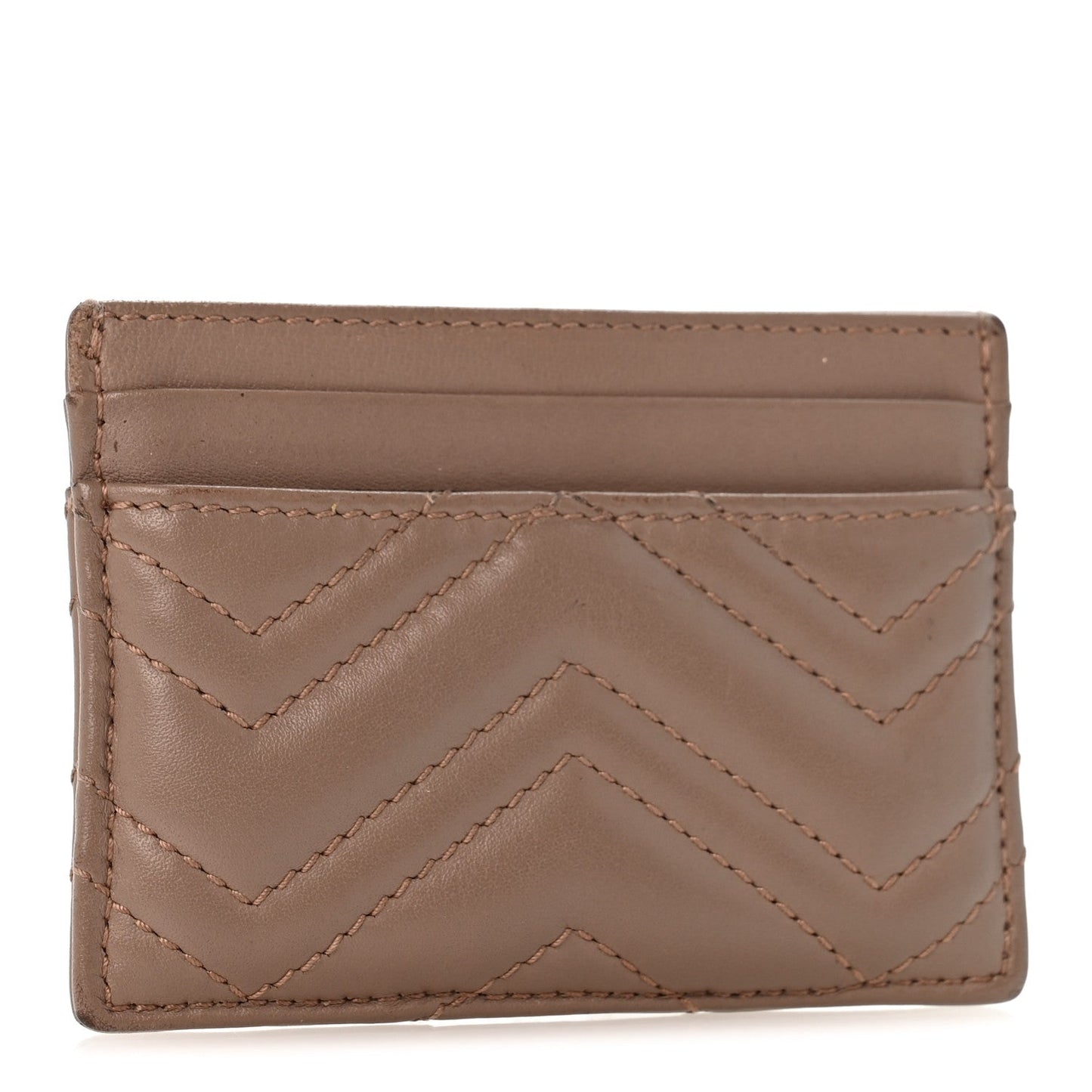 Calfskin Matelasse GG Marmont Card Holder Porcelain Rose