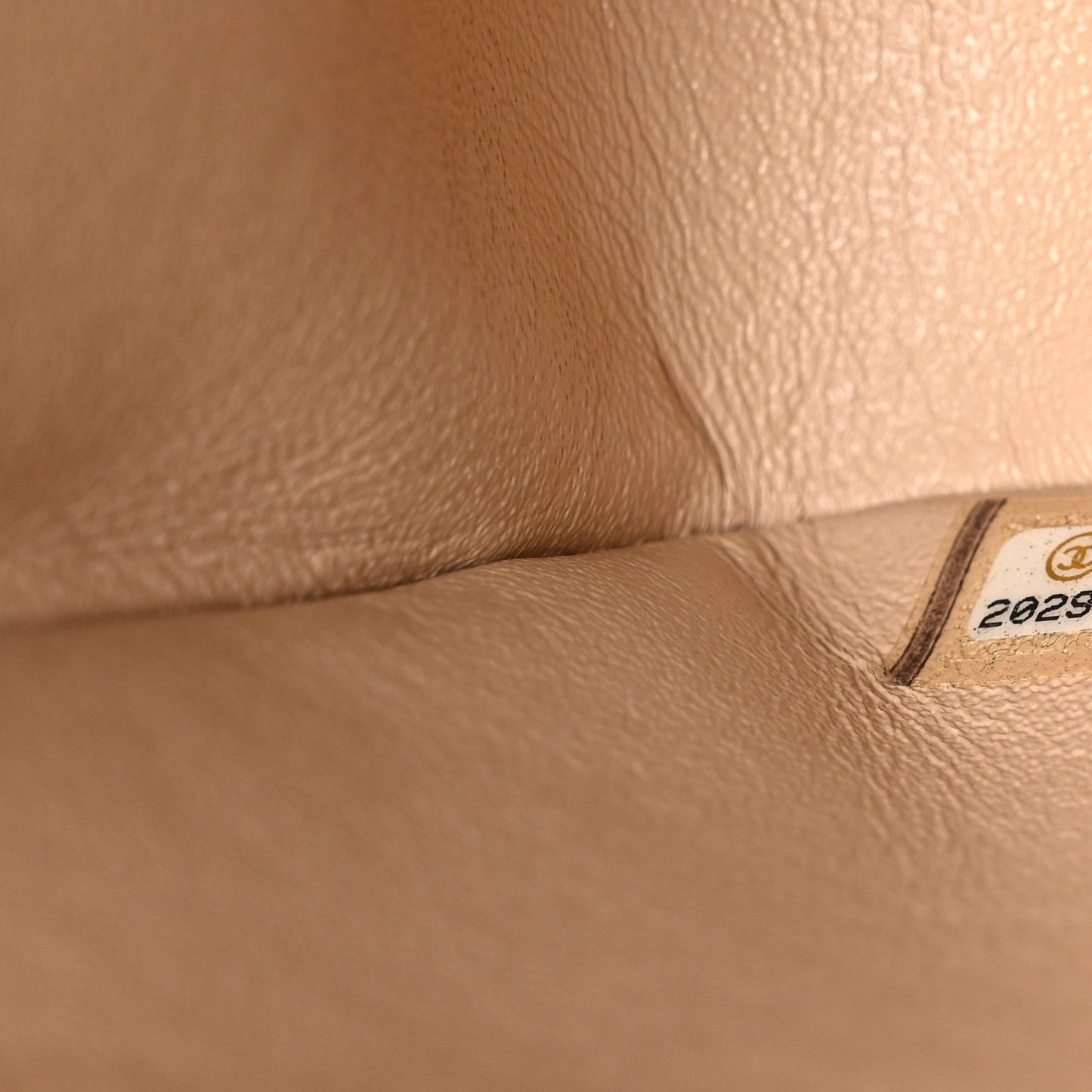 Caviar Quilted Jumbo Double Flap Beige