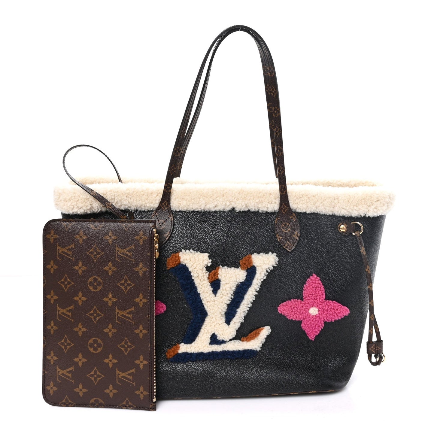 Calfskin Monogram Teddy Neverfull MM Black