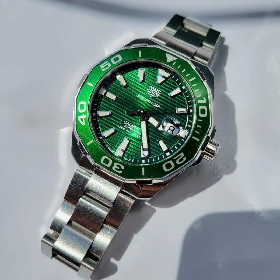 Tag Heuer Aquaracer Green Dial Watch for Men - WAY201S.BA0927