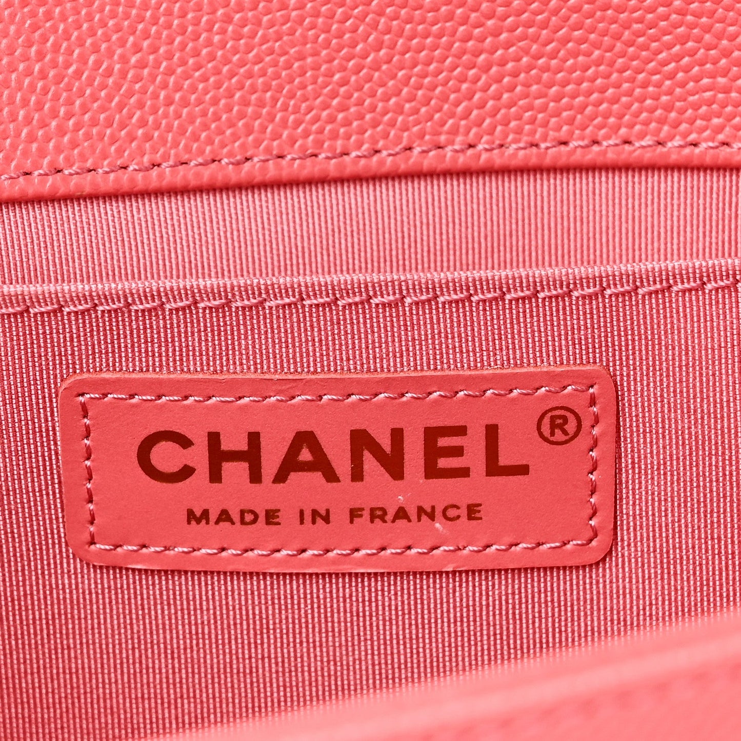 Caviar Quilted Medium Boy Flap Coral