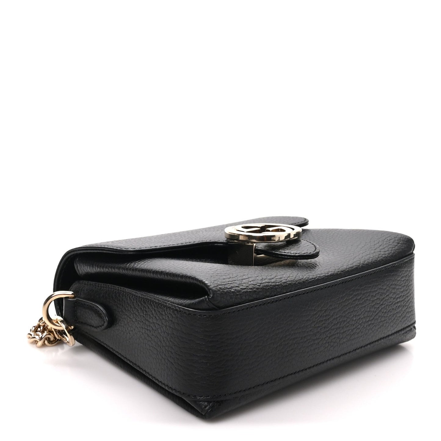 Dollar Calfskin Interlocking G Crossbody Bag Black