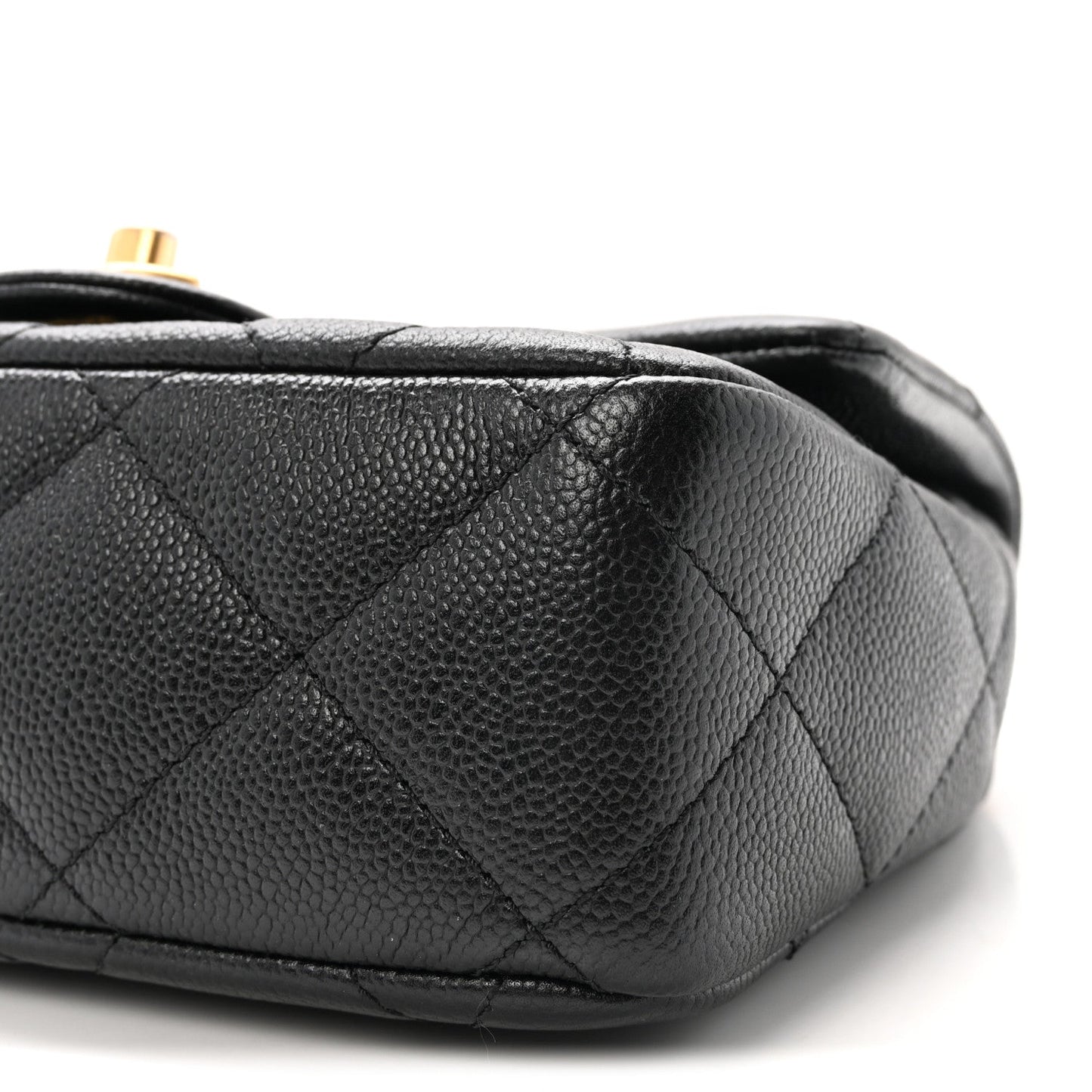 Caviar Quilted Mini Sweetheart Flap Black