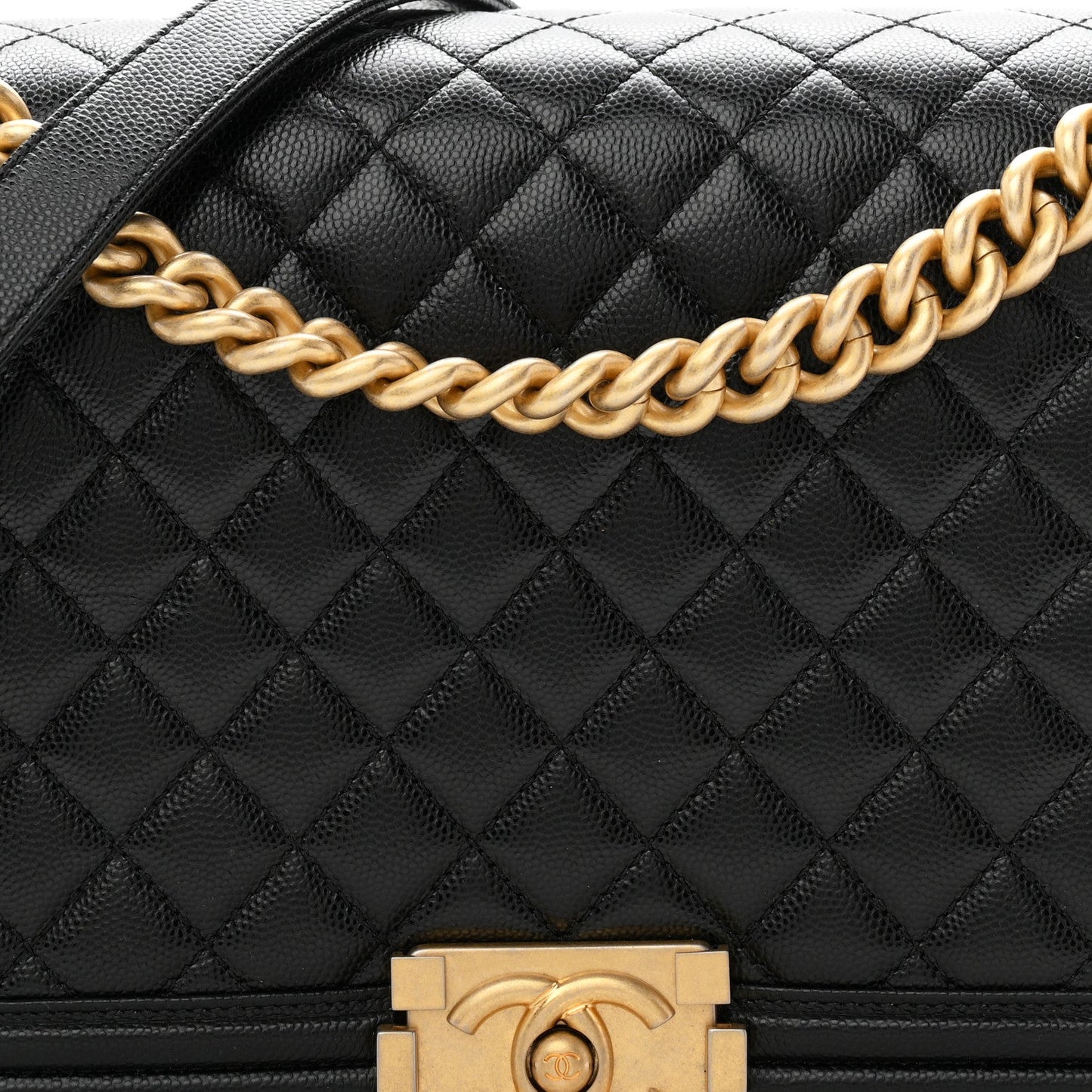 Caviar Quilted New Medium Boy Flap Black