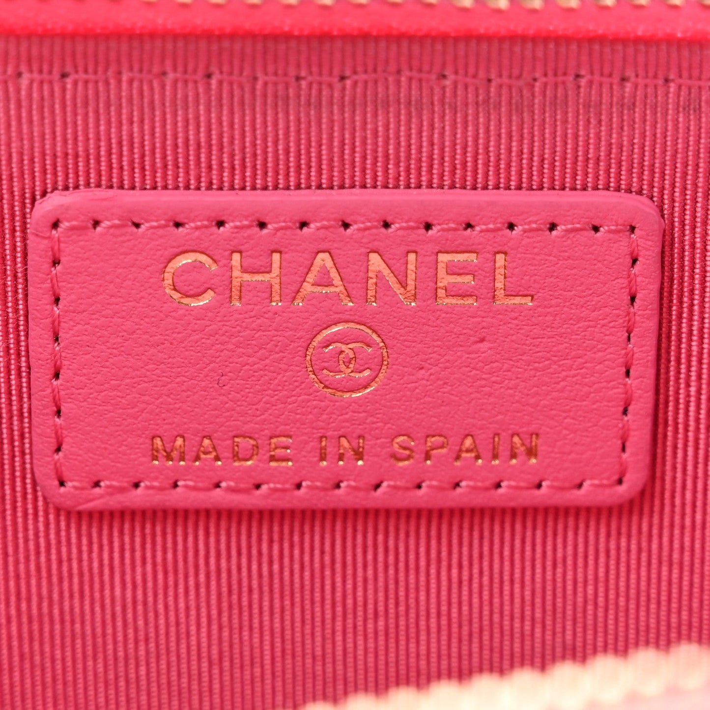 Caviar Quilted Zipped Key Holder Case Pink