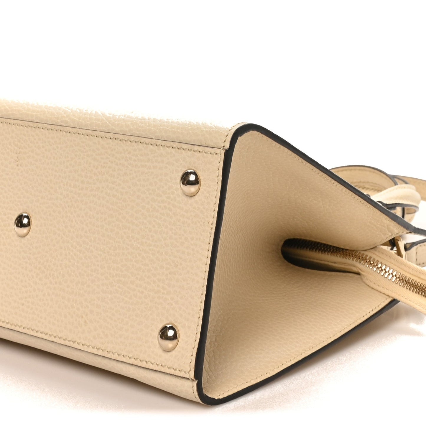 Dollar Calfskin Medium Soho Top Handle Satchel Ivoire