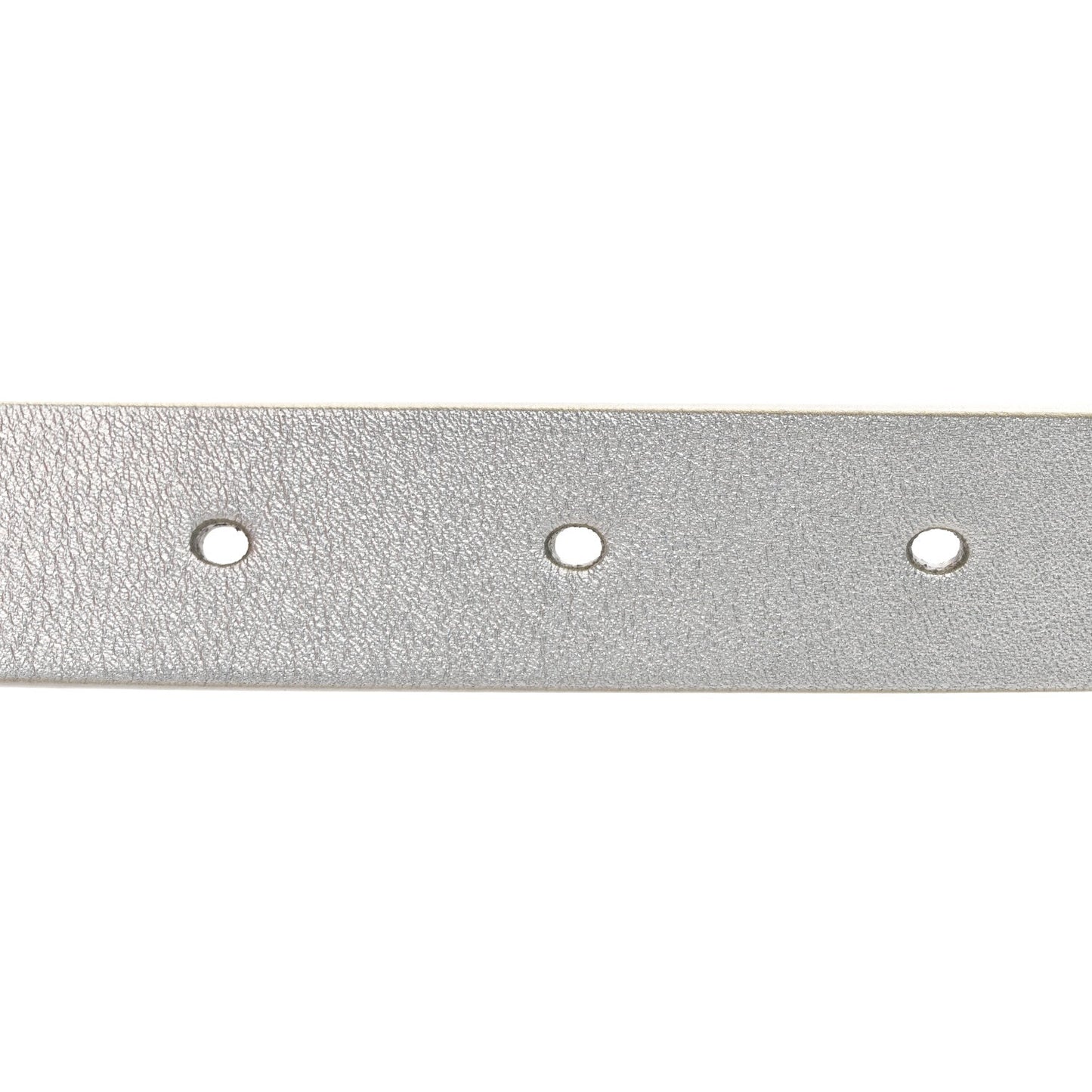 Metallic Calfskin Saddle Belt 70 28 Silver
