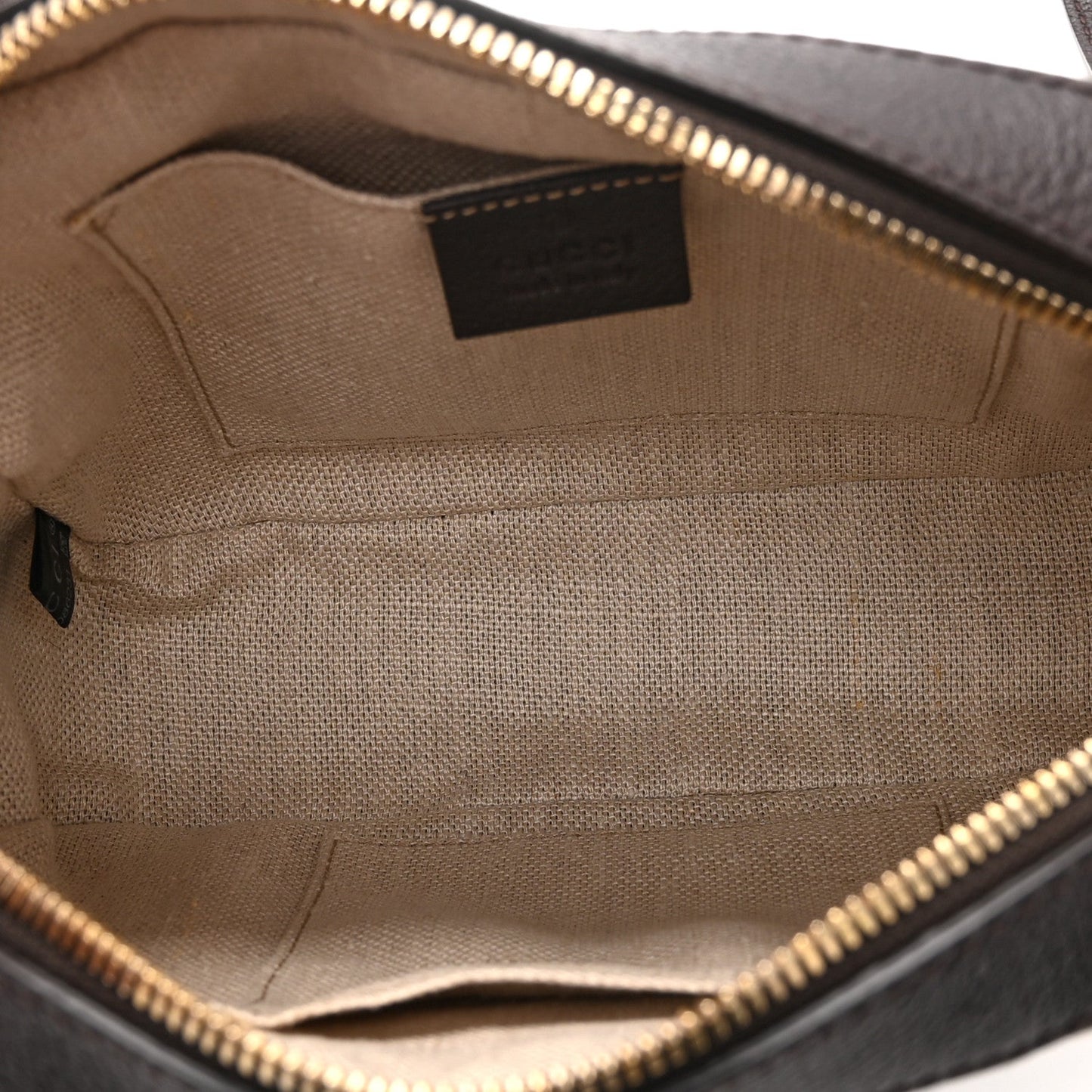 GG Supreme Monogram Web Small Webby Bee Shoulder Bag Dark Brown
